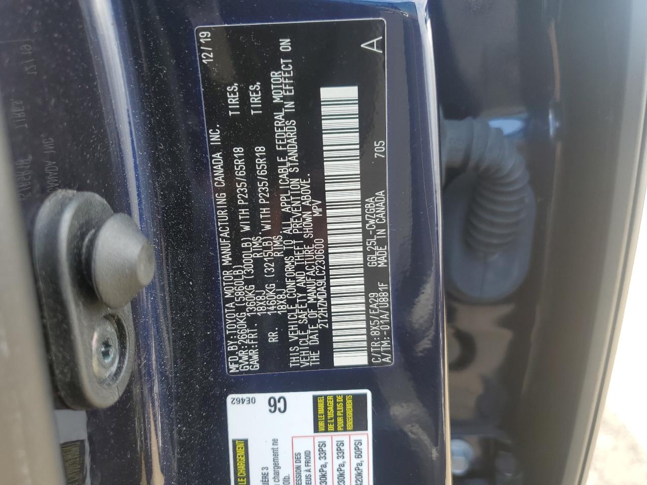 2T2HZMDA9LC230600 2020 Lexus Rx 350