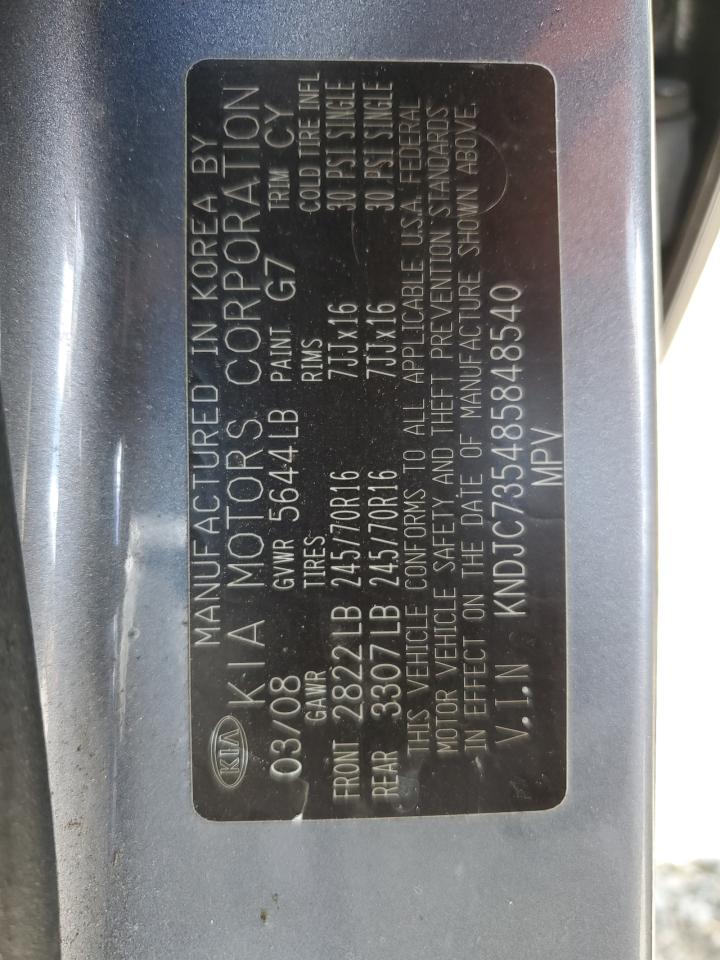 KNDJC735485848540 2008 Kia Sorento Ex