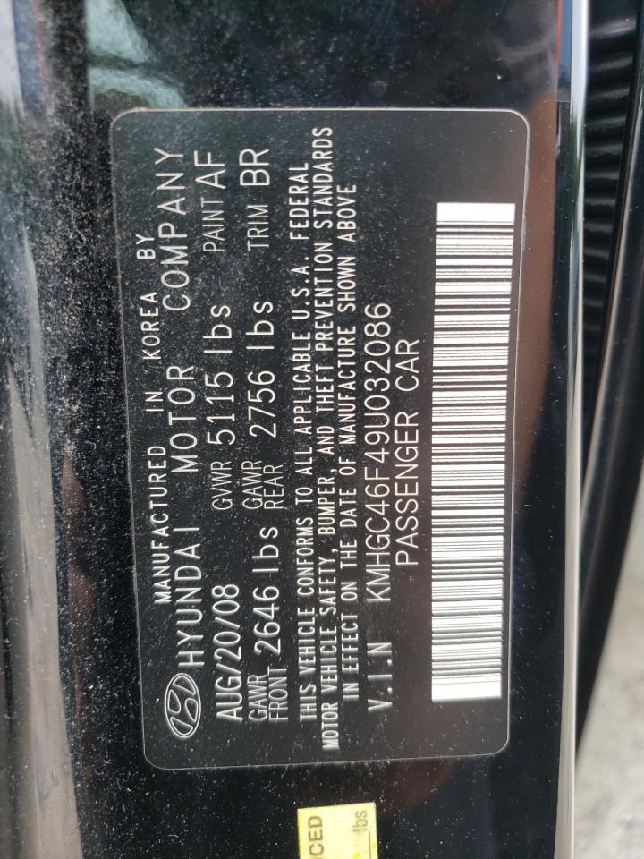 KMHGC46F49U032086 2009 Hyundai Genesis 4.6L