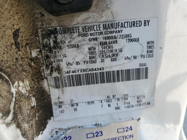 2008 Ford F450 Super Duty VIN: 1FD4F46YX8EA84343 Lot: 56680384