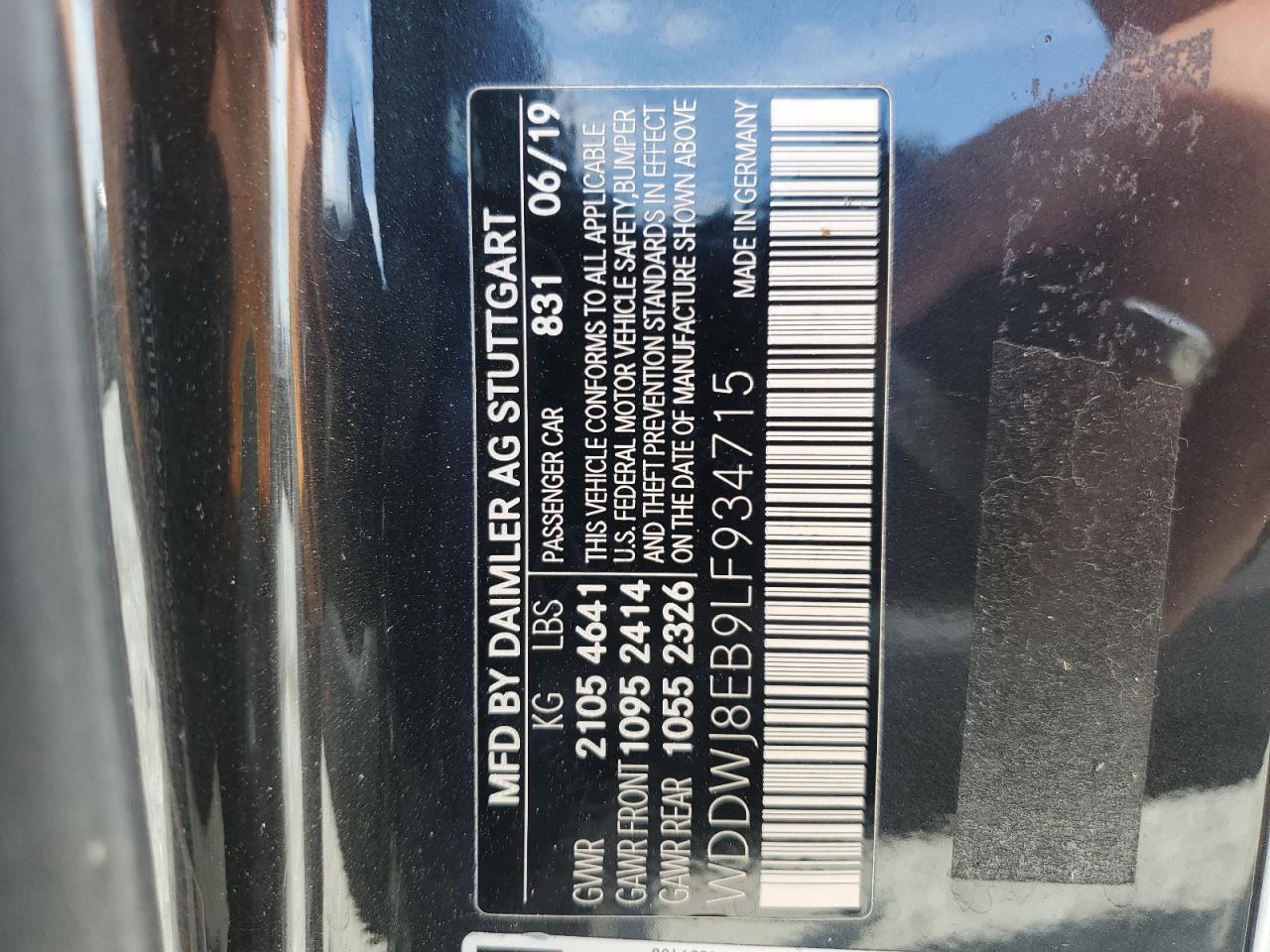 WDDWJ8EB9LF934715 2020 Mercedes-Benz C 300 4Matic