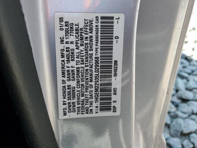 1HGEM22935L029968 2005 Honda Civic Ex