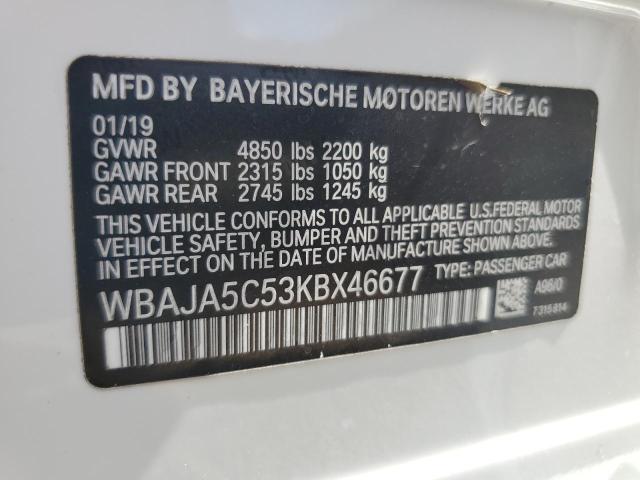 2019 BMW 530 I - WBAJA5C53KBX46677