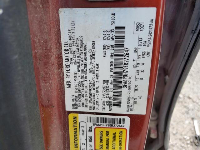 VIN 3FA6P0H79ER272647 2014 Ford Fusion, SE no.13