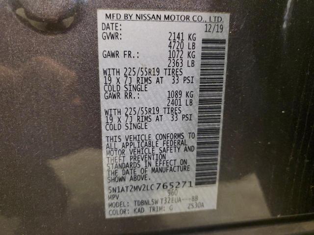 2020 NISSAN ROGUE S - 5N1AT2MV2LC765271