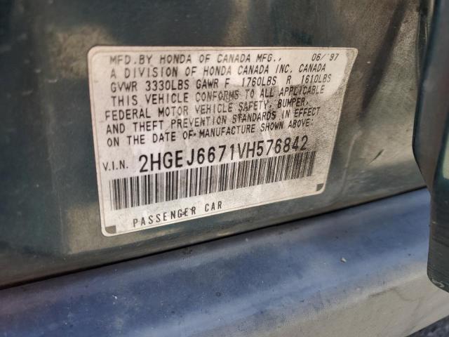 2HGEJ6671VH576842 1997 Honda Civic Lx