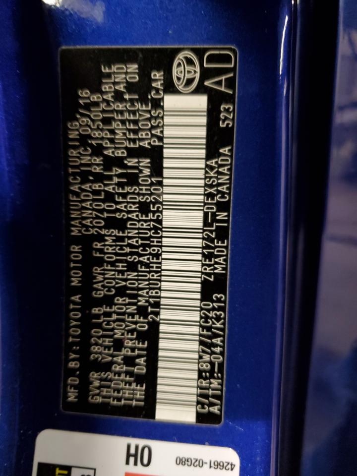 2T1BURHE9HC755201 TOYOTA COROLLA 2017