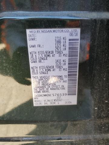 2019 Nissan Pathfinder S VIN: 5N1DR2MM2KC576539 Lot: 57061914