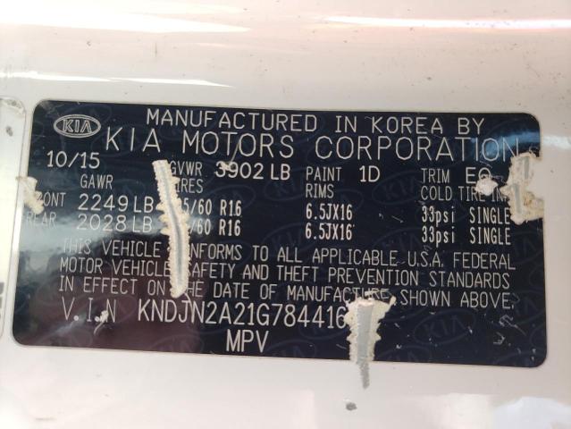 2016 KIA SOUL - KNDJN2A21G7844163