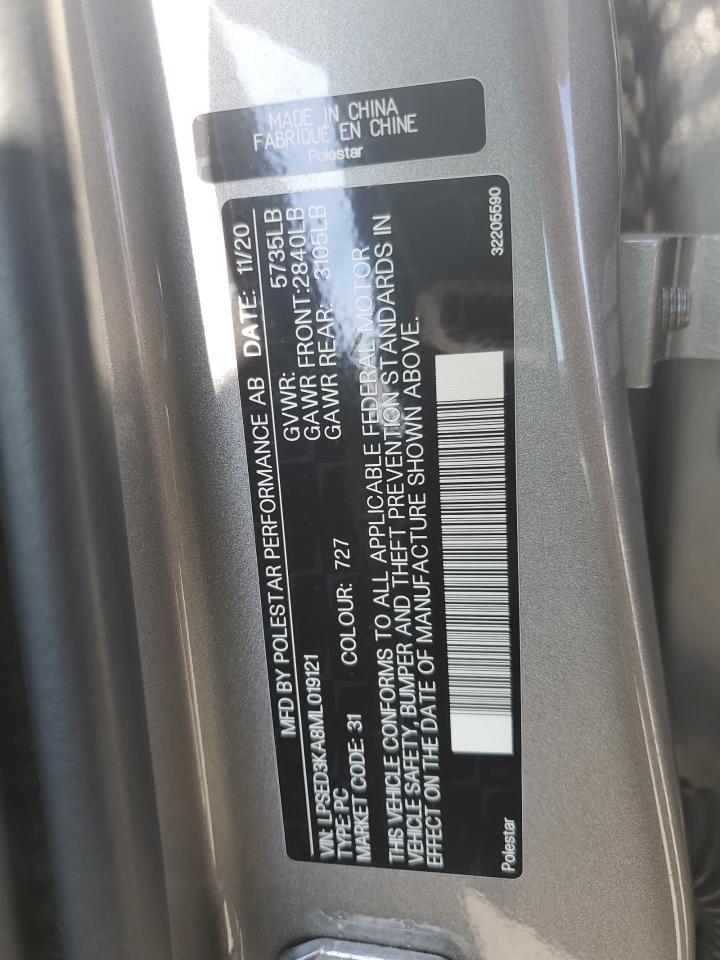 LPSED3KA8ML019121 2021 Polestar 2