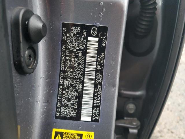 2013 Lexus Es 350 VIN: JTHBK1GG1D2067002 Lot: 57885634