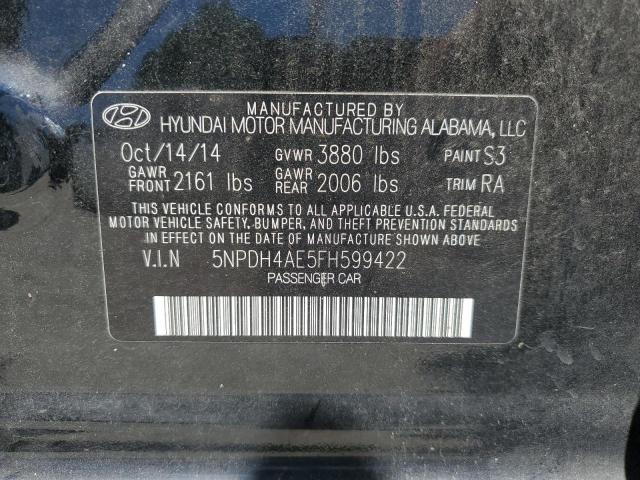 5NPDH4AE5FH599422 2015 HYUNDAI ELANTRA - Image 12