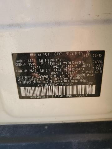 2015 Subaru Outback 2.5I Limited VIN: 4S4BSBNC1F3336972 Lot: 57640684