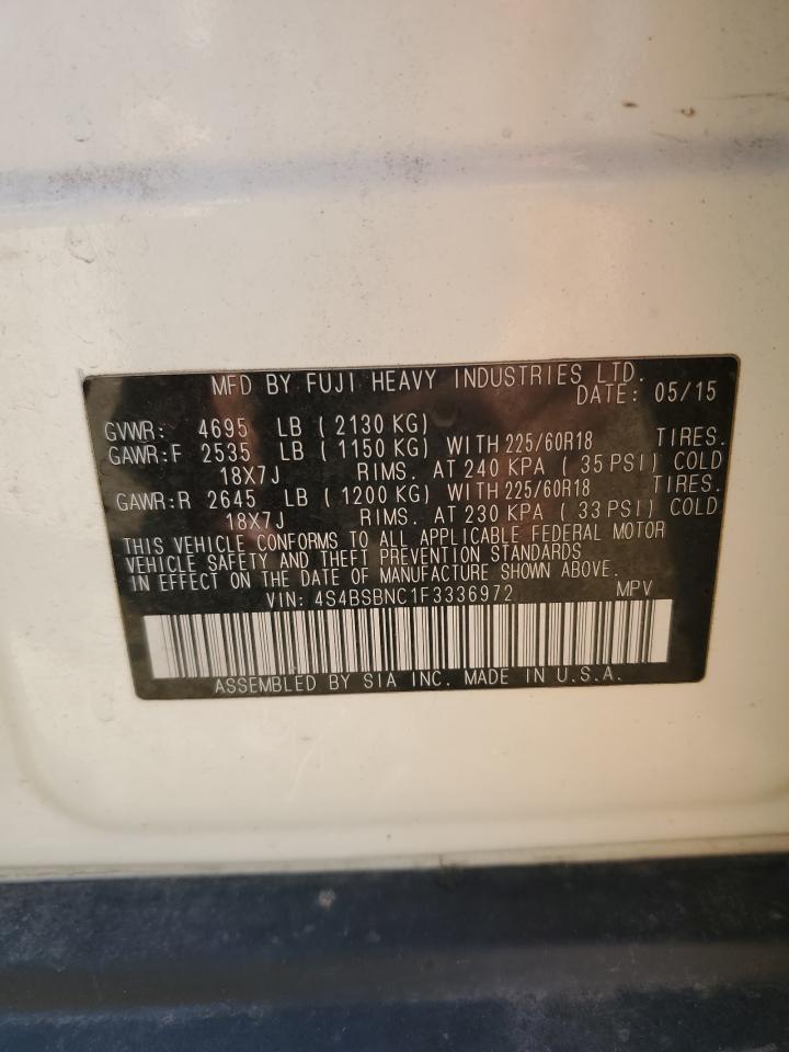 4S4BSBNC1F3336972 2015 Subaru Outback 2.5I Limited