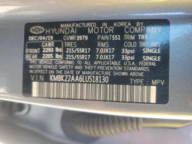 2020 Hyundai Kona Sel VIN: KM8K22AA6LU518130 Lot: 60902884