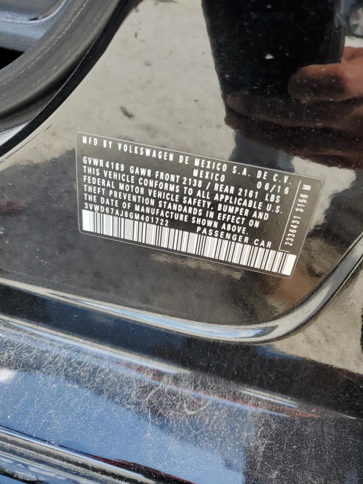 3VWD67AJ8GM401722 2016 Volkswagen Jetta Se