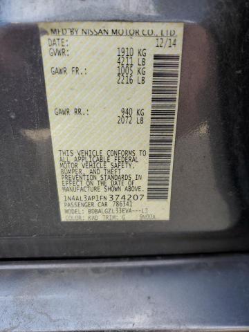 2015 NISSAN ALTIMA 2.5 - 1N4AL3AP1FN374207