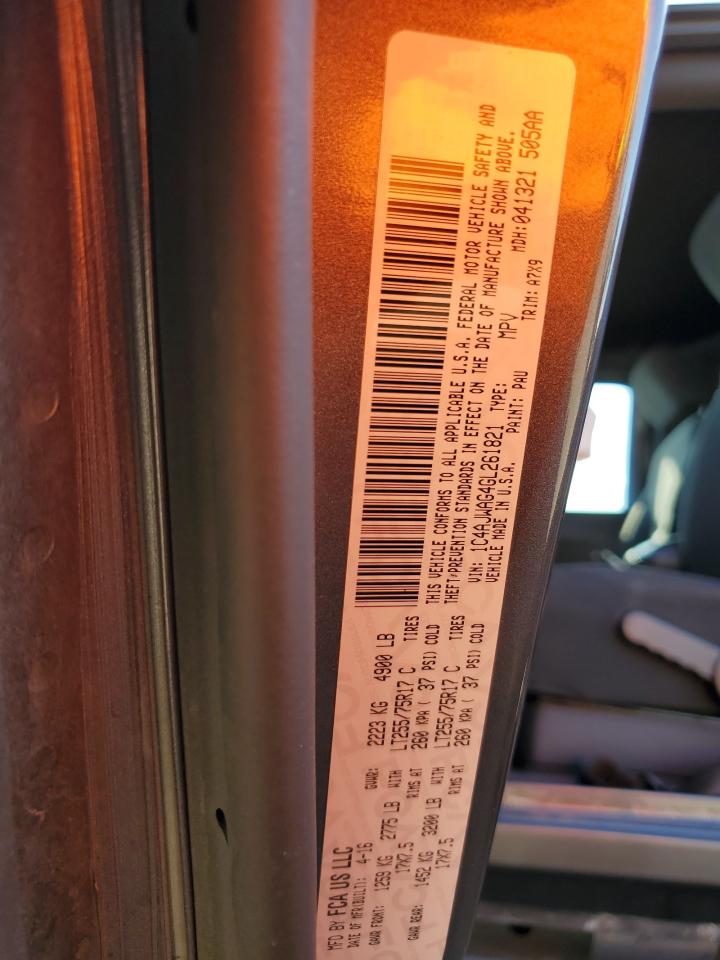 1C4AJWAG4GL261821 2016 Jeep Wrangler Sport