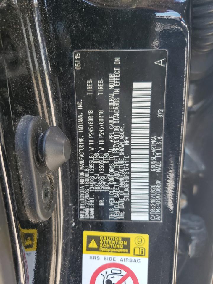 5TDJKRFH0FS174110 2015 Toyota Highlander Xle