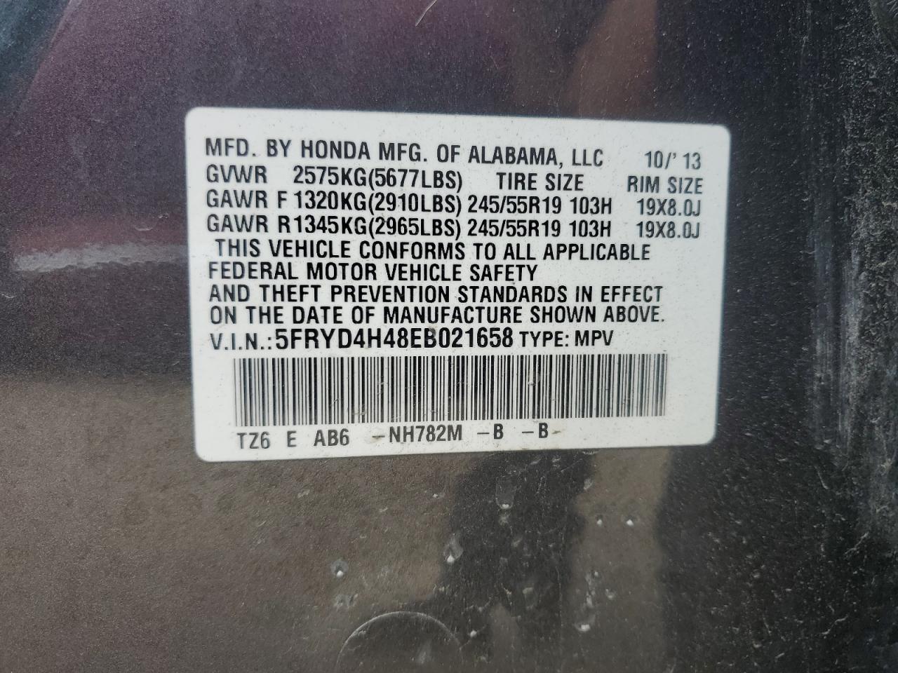 5FRYD4H48EB021658 2014 Acura Mdx Technology