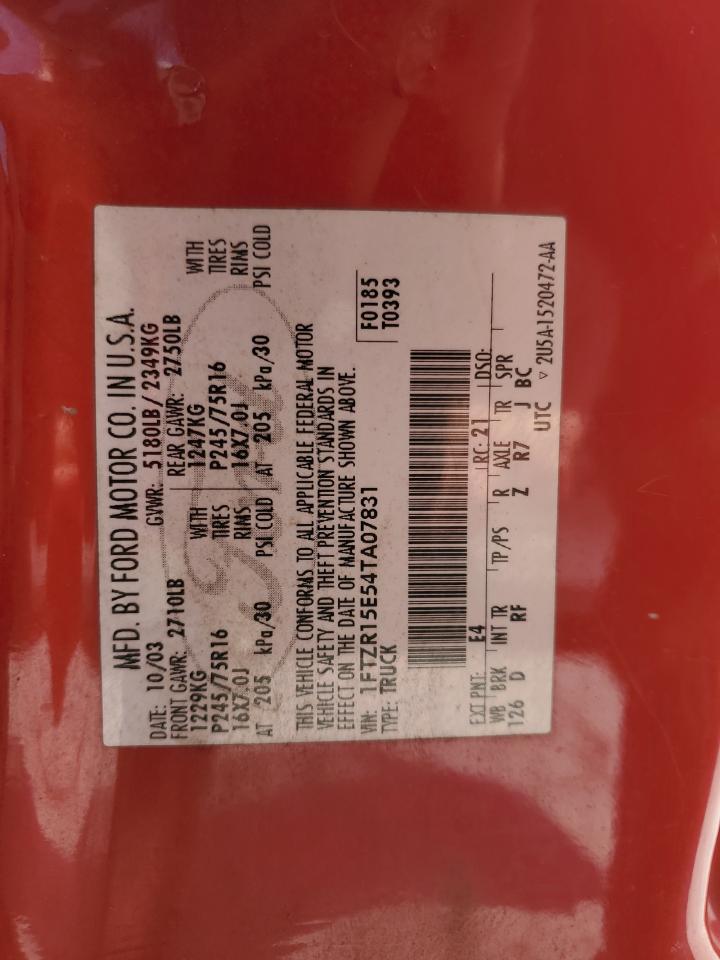 1FTZR15E54TA07831 2004 Ford Ranger Super Cab