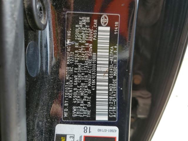 2013 Toyota Avalon Base VIN: 4T1BK1EB3DU010888 Lot: 57570454