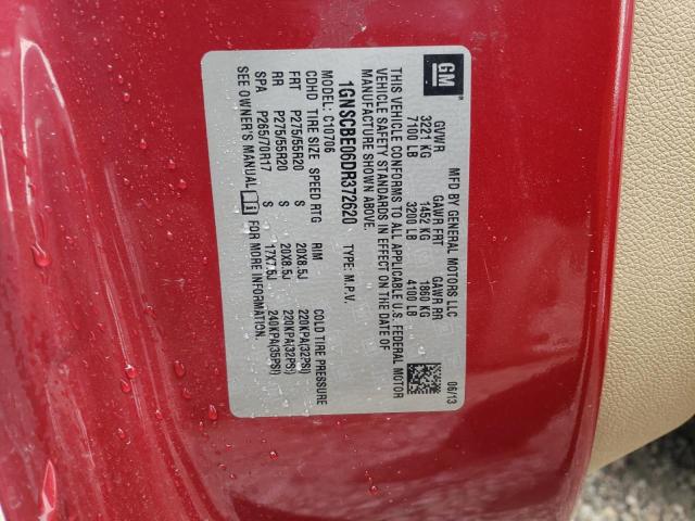 2013 Chevrolet Tahoe C1500 Lt VIN: 1GNSCBE06DR372620 Lot: 57551874