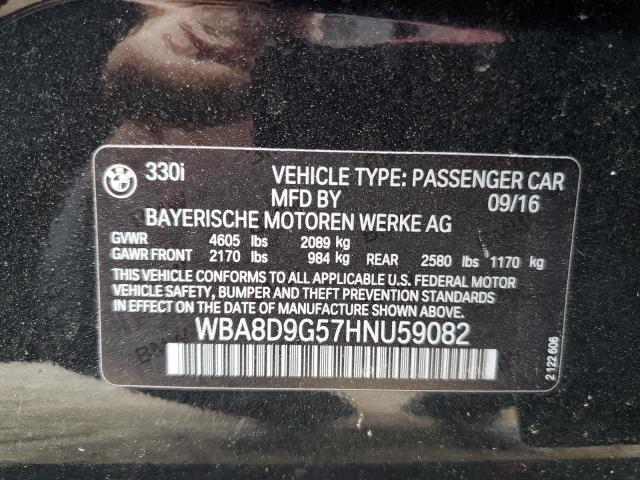 2017 BMW 330 Xi VIN: WBA8D9G57HNU59082 Lot: 57272724