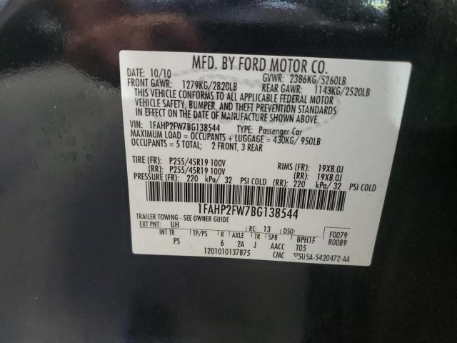 2011 Ford Taurus Limited VIN: 1FAHP2FW7BG138544 Lot: 61205084