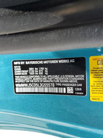 2020 Mini Cooper S VIN: WMWWJ5C05L3G55578 Lot: 60137854