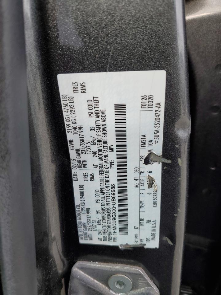 1FMCU9GXXFUB69688 2015 Ford Escape Se