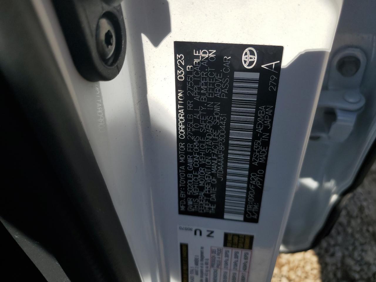 JTDAAAAF8P3004431 2023 Toyota Crown Xle