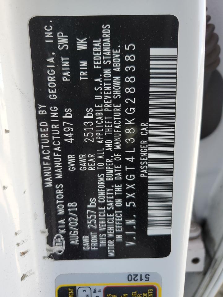 5XXGT4L38KG288385 2019 Kia Optima Lx