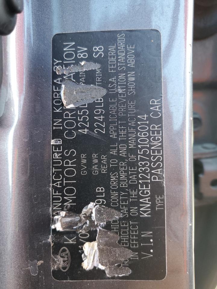 KNAGE123375106014 2007 Kia Optima Lx