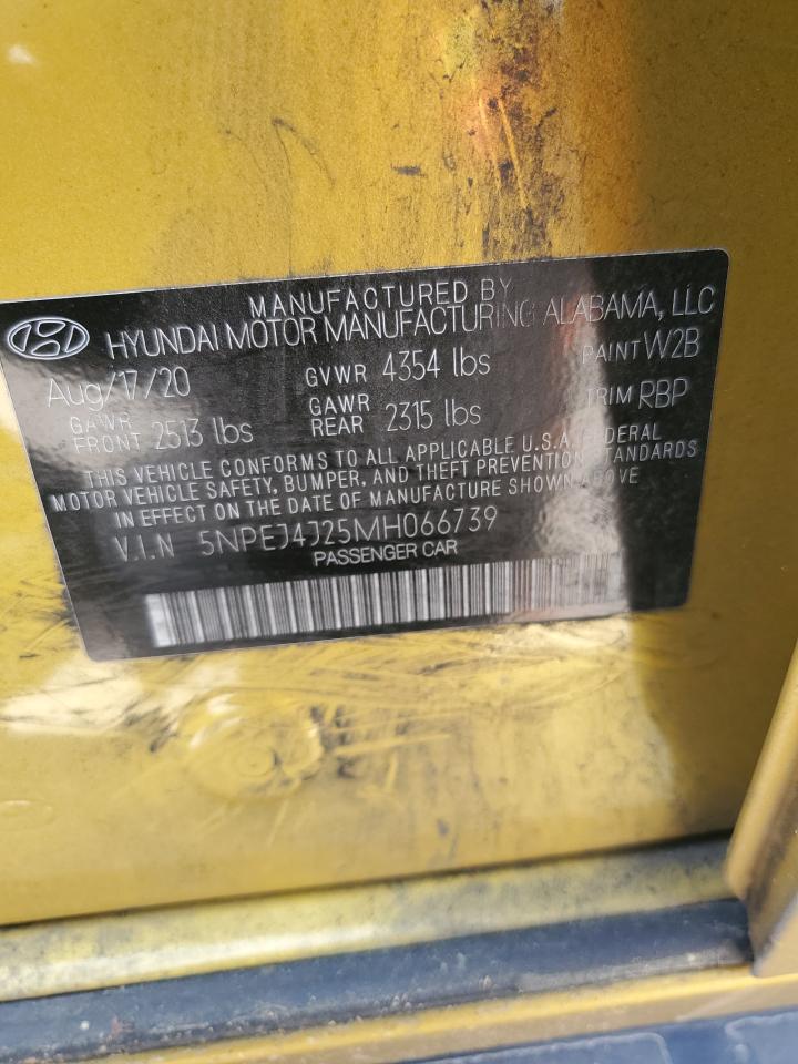 5NPEJ4J25MH066739 2021 Hyundai Sonata Sel Plus