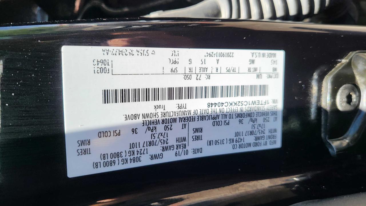 1FTEW1C52KKC40448 FORD F-150 2019