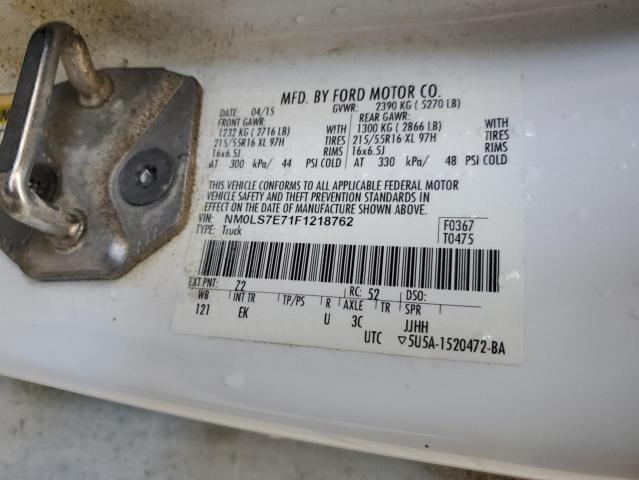 NM0LS7E71F1218762 2015 Ford Transit Connect Xl