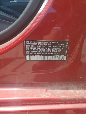 2017 Volkswagen Passat R-Line VIN: 1VWDT7A31HC043134 Lot: 58285514