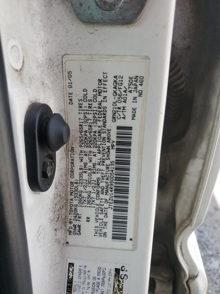 JTEZU14R950054135 2005 Toyota 4Runner Sr5