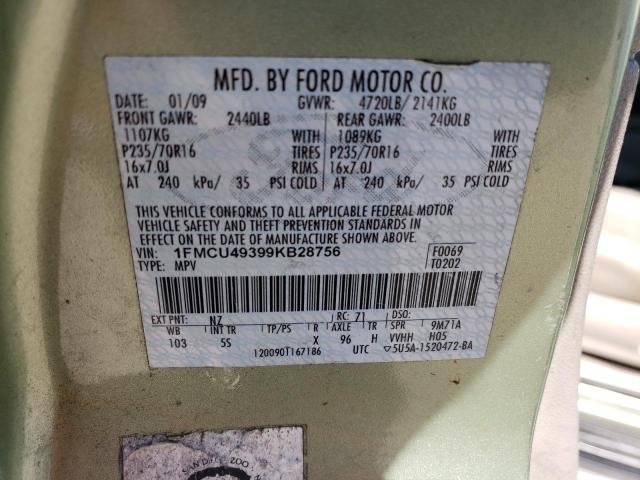 2009 Ford Escape Hybrid VIN: 1FMCU49399KB28756 Lot: 53521214