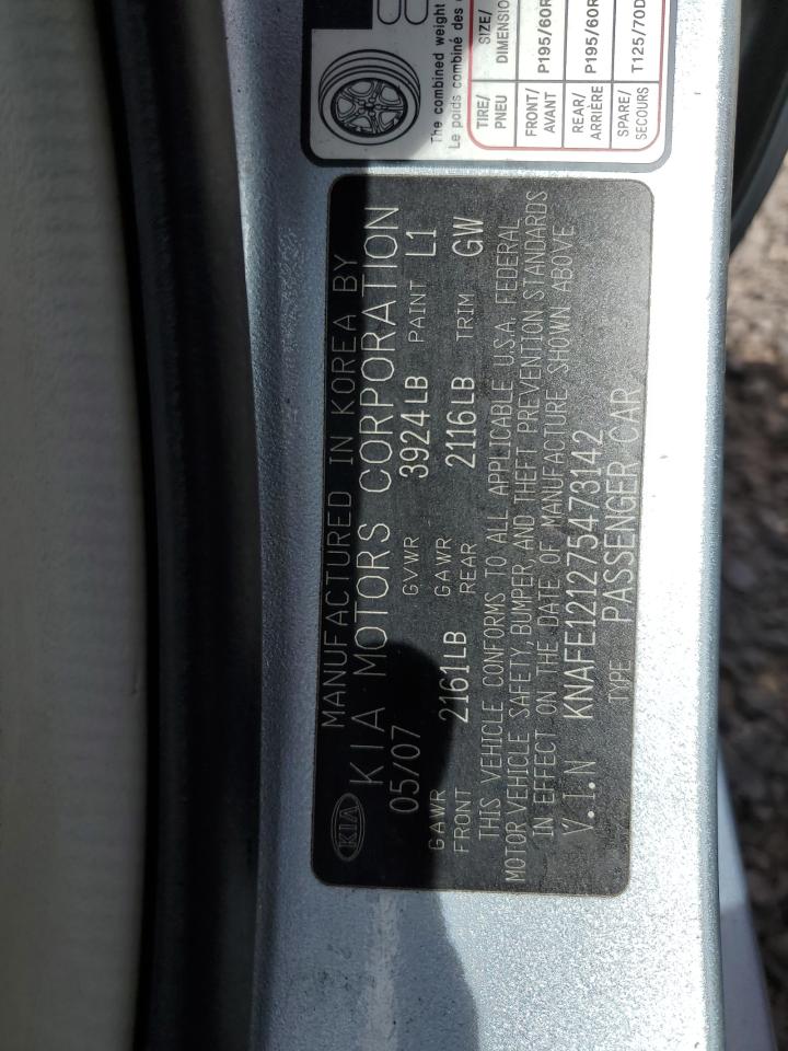 KNAFE121275473142 2007 Kia Spectra Ex