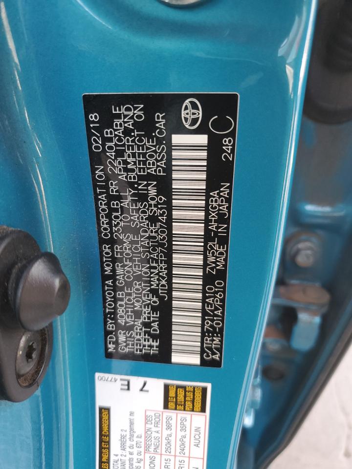 JTDKARFP7J3074319 2018 Toyota Prius Prime