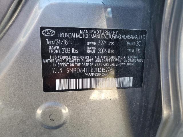 5NPD84LF6JH315276 2018 HYUNDAI ELANTRA - Image 12