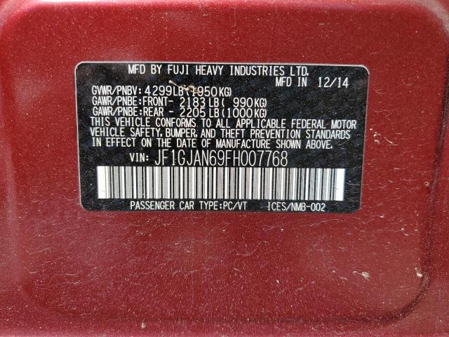 2015 SUBARU IMPREZA LI - JF1GJAN69FH007768