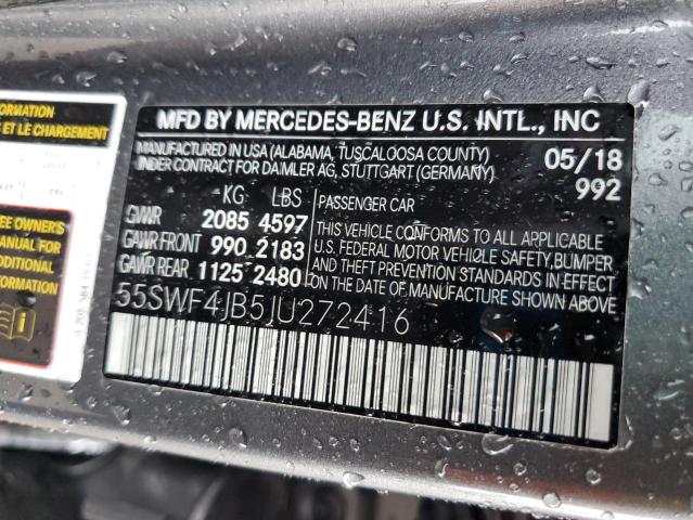 55SWF4JB5JU272416 2018 MERCEDES-BENZ C CLASS - Image 13