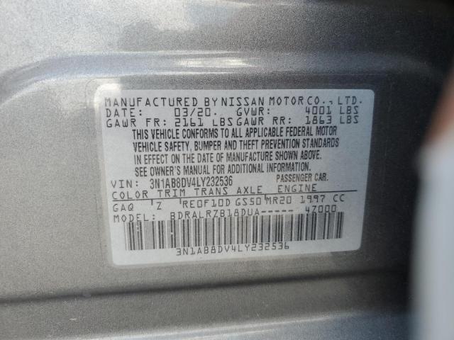 2020 Nissan Sentra Sr VIN: 3N1AB8DV4LY232536 Lot: 61132384