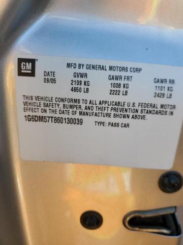 2006 Cadillac Cts VIN: 1G6DM57T860130039 Lot: 60700634