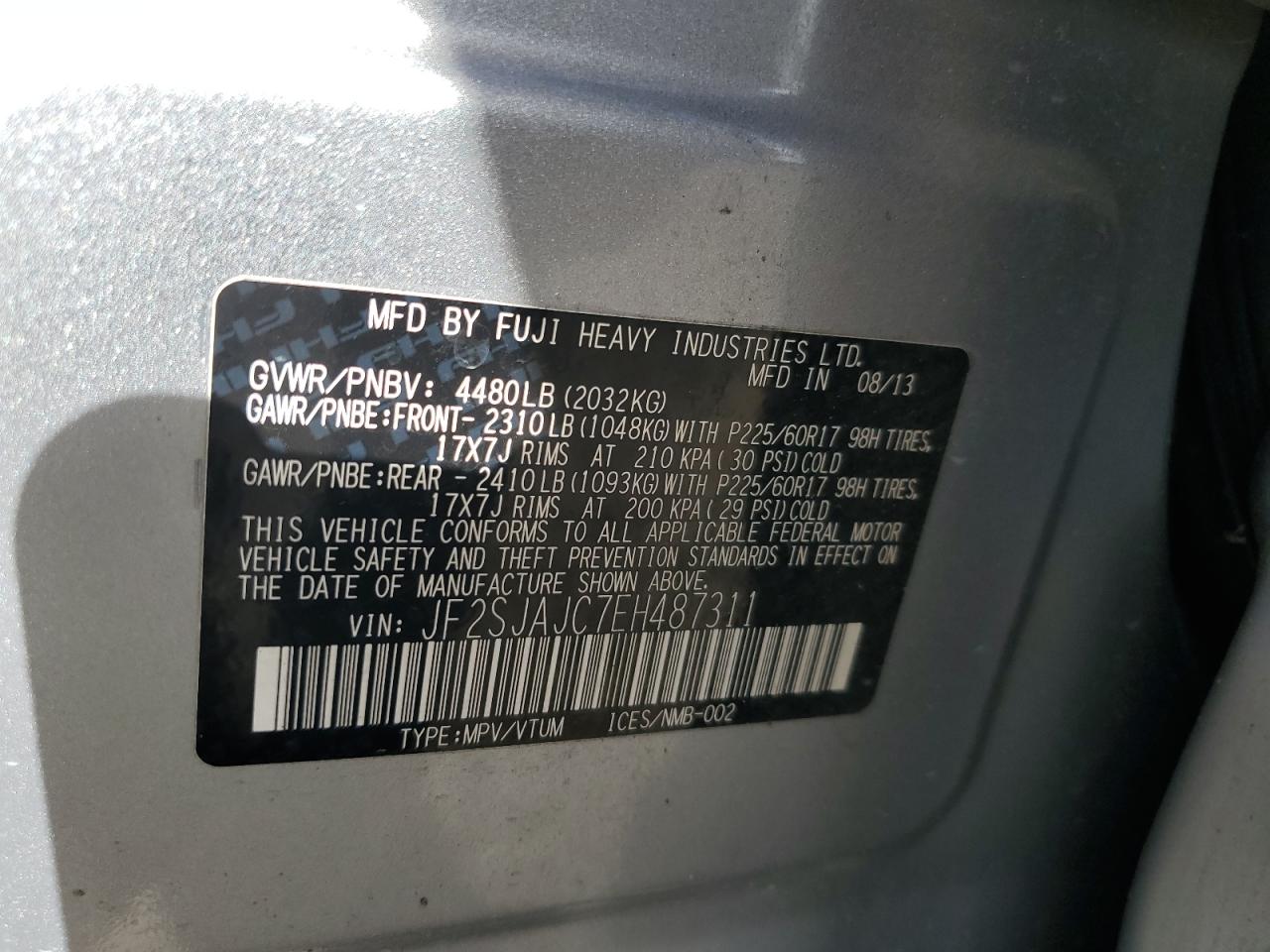 JF2SJAJC7EH487311 2014 Subaru Forester 2.5I Limited