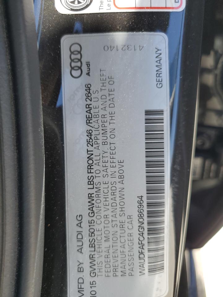 WAUDFAFC4GN086964 2016 Audi A6 Premium Plus