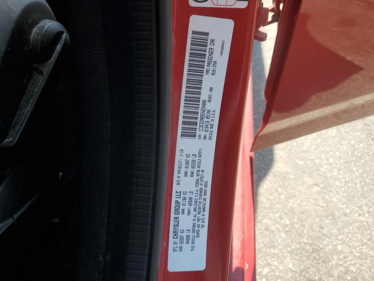 1C3CDZAB5EN224806 2014 Dodge Avenger Se